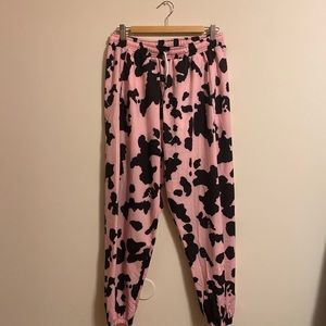 Pink cow print pants! super breathable and light.
